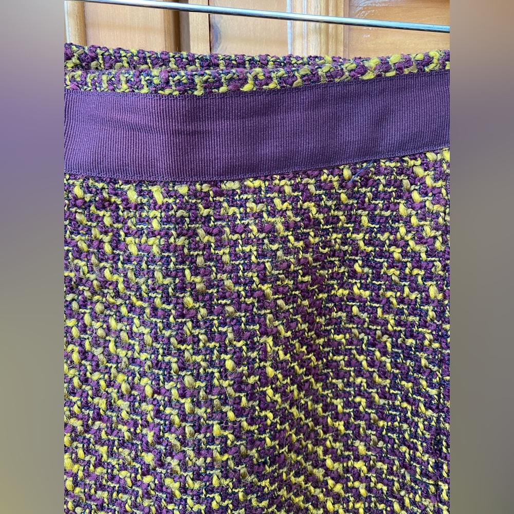 Pendleton, Elegant aubergine/gold tweed knee length skirt, sz 14
